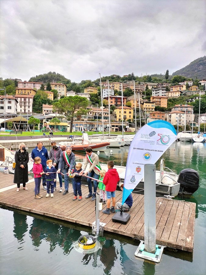 Inaugurazione cestino mangiaplastica sommerso presso il Porto Turistico di Lovere