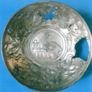 Piatto del pescatore, argento, da Lovere, rinvenimenti del 1907 (III secolo d.C.)